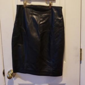 Super soft leather skirt